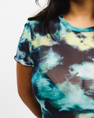Mesh T-Shirt in Wasserfarben-Optik - Broke + Schön
