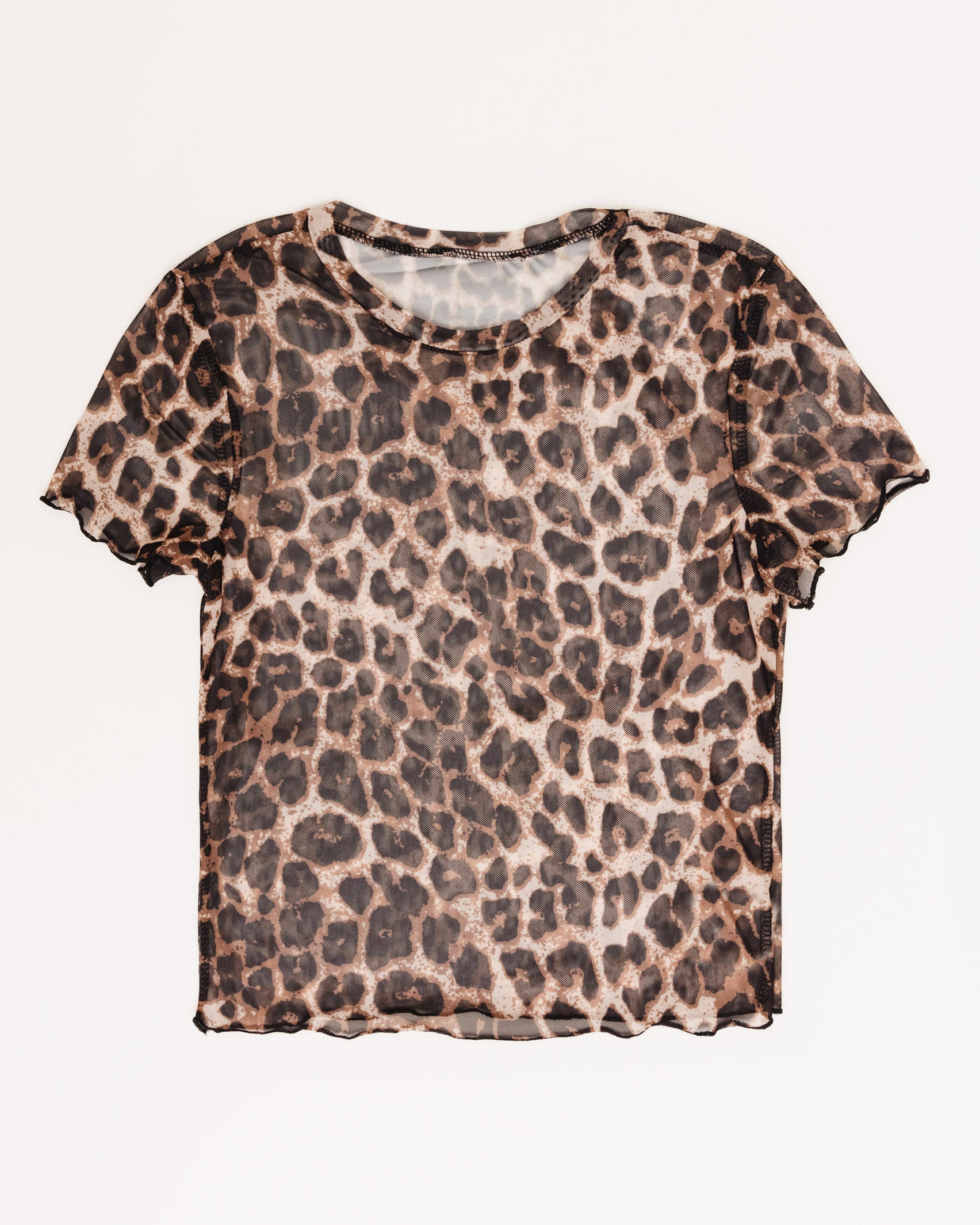 Mesh T-Shirt in Leoparden Muster - Broke + Schön