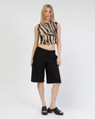 Mesh Top mit gecracktem Muster