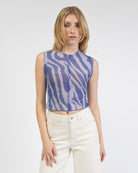 Mesh Top mit gecracktem Muster