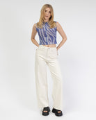 Mesh Top mit gecracktem Muster
