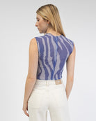 Mesh Top mit gecracktem Muster