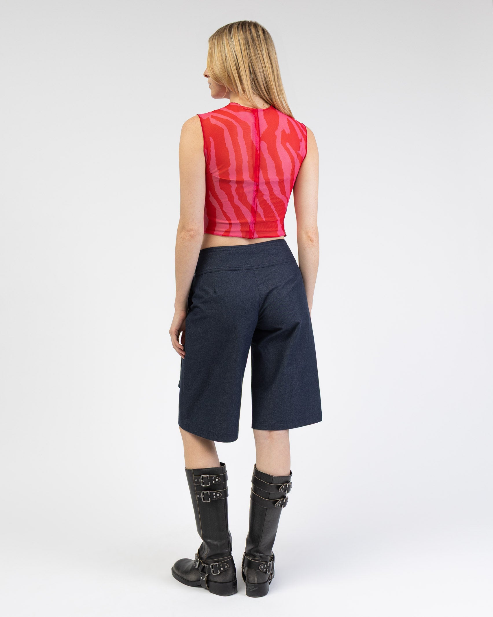 Mesh Top mit gecracktem Muster