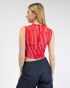 Mesh Top mit gecracktem Muster