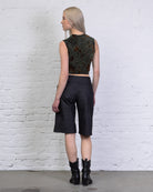 Top mit Blumenprint aus Samt