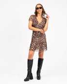 Mini Kleid mit Leoprint