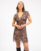 Mini Kleid mit Leoprint