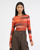 Body mit Sonnenuntergang-Print