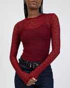 Langarmbody aus Spitze