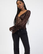 Langarmshirt mit Schlangenmuster