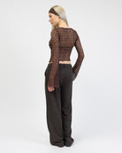 Elegantes Spitzenlangarmshirt