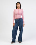 Langarmshirt mit Nahtdetails und Streifen