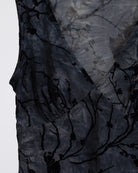 V-Neck Top mit Blumenprint aus Samt