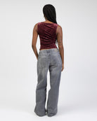 Top mit Samt Animalprint