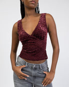 Top mit Samt Animalprint