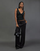 Top mit glitzerndem Marmormuster