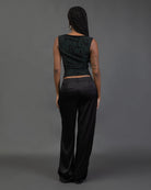 Top mit glitzerndem Marmormuster