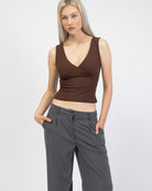 Basic Top mit V-Ausschnitt