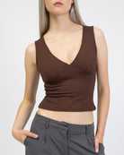 Basic Top mit V-Ausschnitt