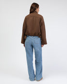 Bomberjacke in Wildlederoptik