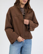 Bomberjacke in Wildlederoptik