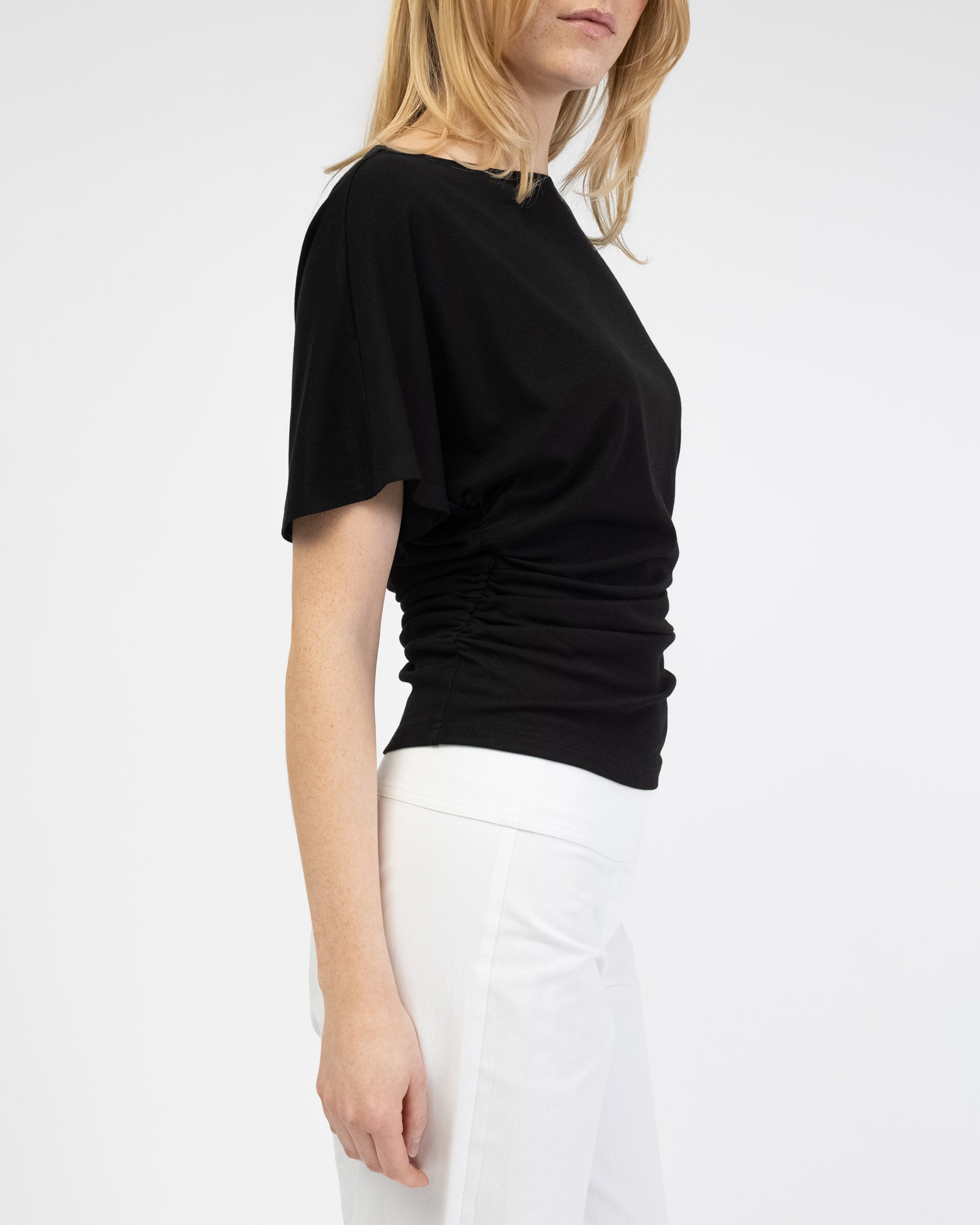Weiches Shirt mit Raffung