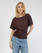 Weiches Shirt mit Raffung