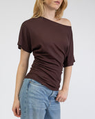 Weiches Shirt mit Raffung