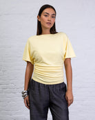 Weiches Shirt mit Raffung