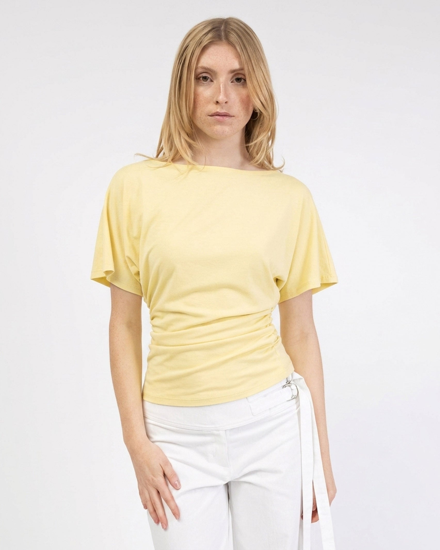 Weiches Shirt mit Raffung