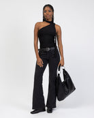 One Shoulder Top mit Schal