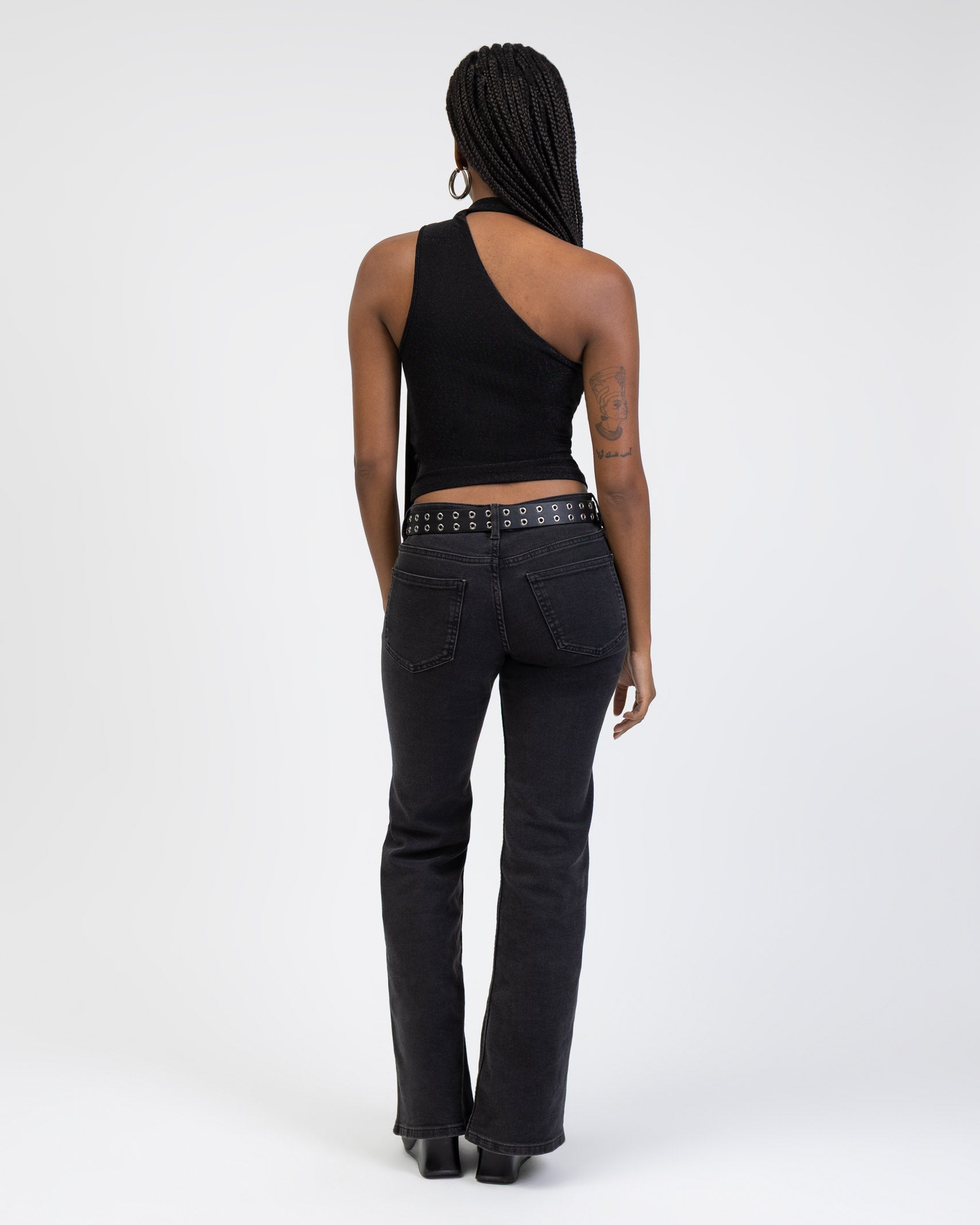 One Shoulder Top mit Schal