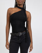 One Shoulder Top mit Schal
