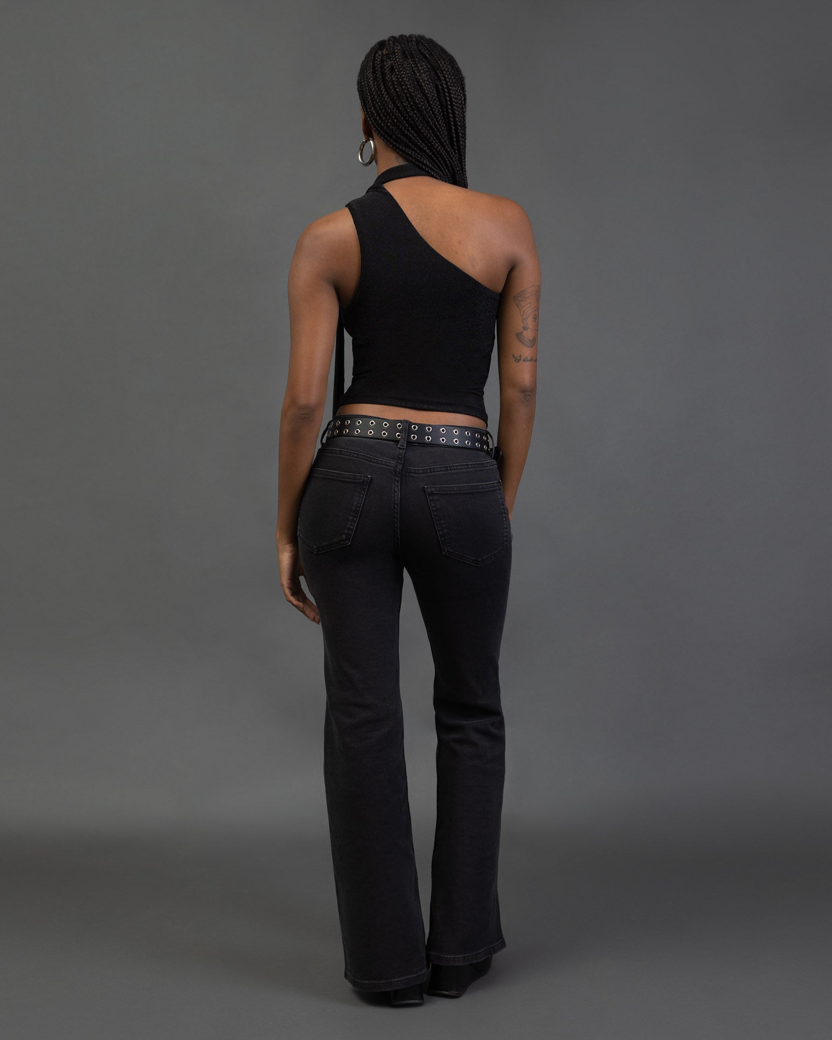 One Shoulder Top mit Schal