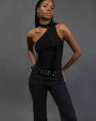 One Shoulder Top mit Schal