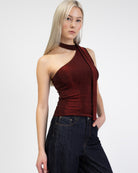 One Shoulder Top mit Schal