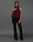 One Shoulder Top mit Schal