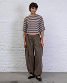 Crop T-Shirt mit Streifen