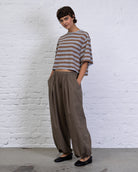 Crop T-Shirt mit Streifen