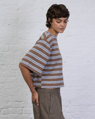 Crop T-Shirt mit Streifen