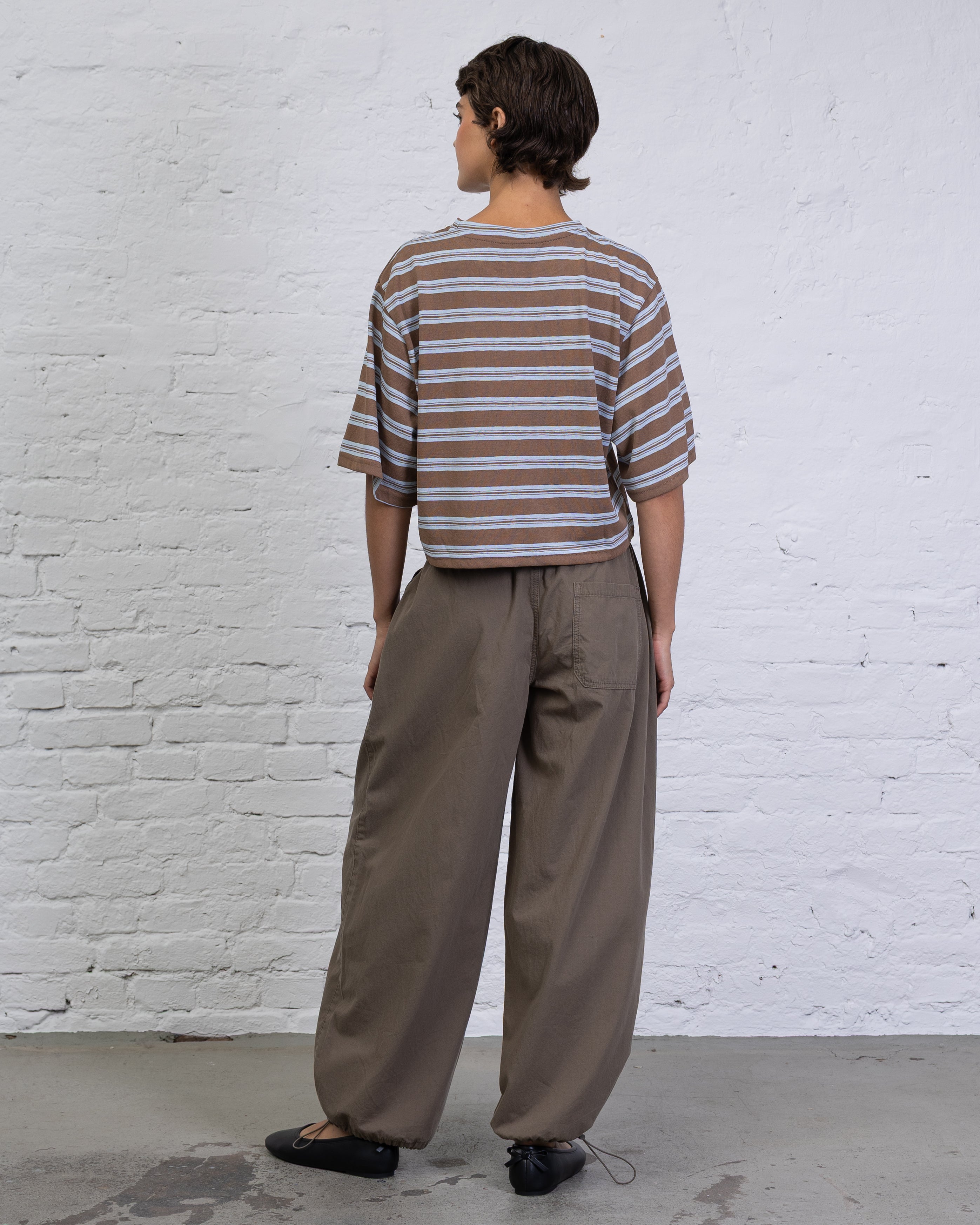 Crop T-Shirt mit Streifen