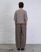 Crop T-Shirt mit Streifen