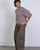 Crop T-Shirt mit Streifen