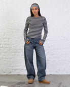 Langarmshirt mit Streifenmix