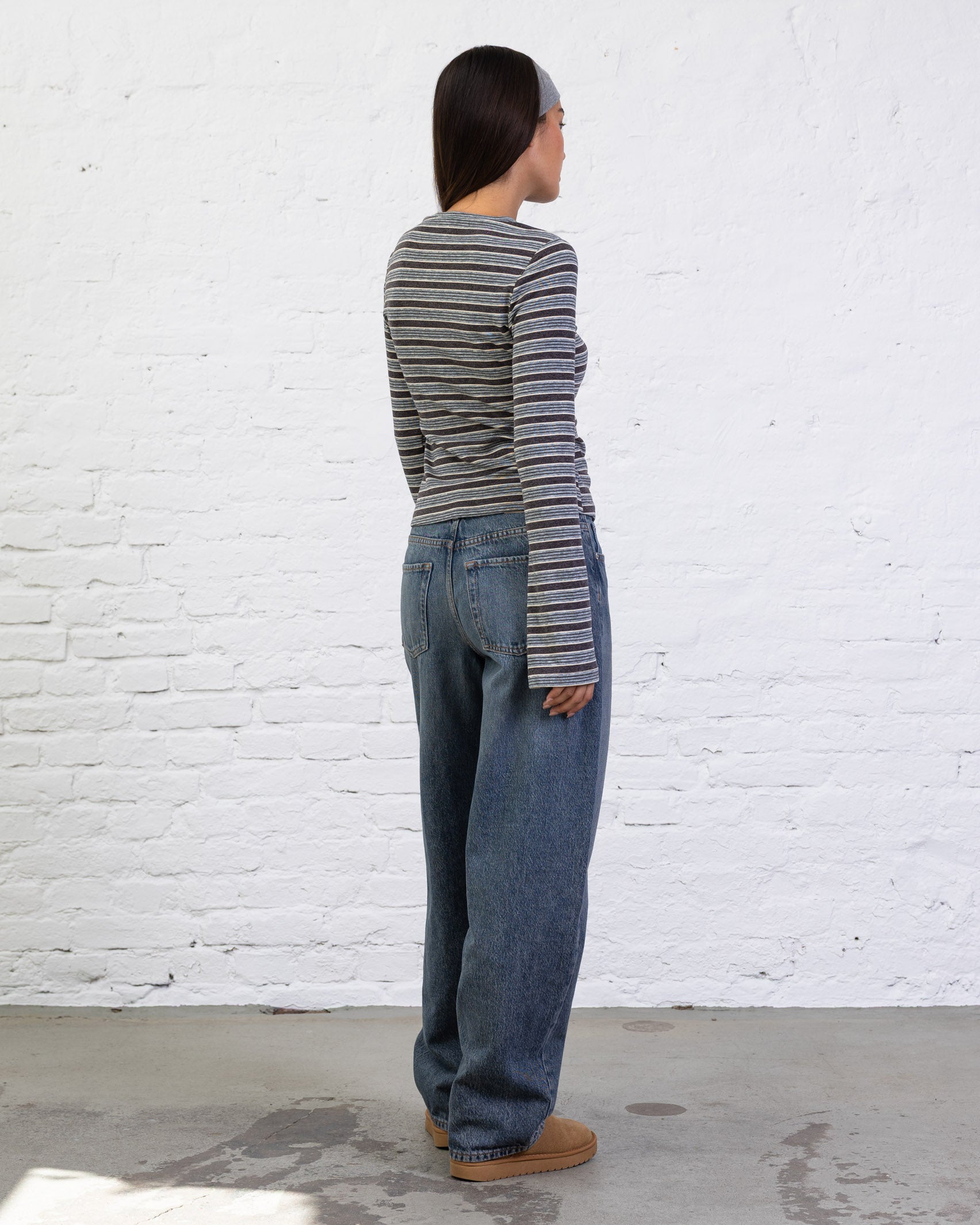 Langarmshirt mit Streifenmix