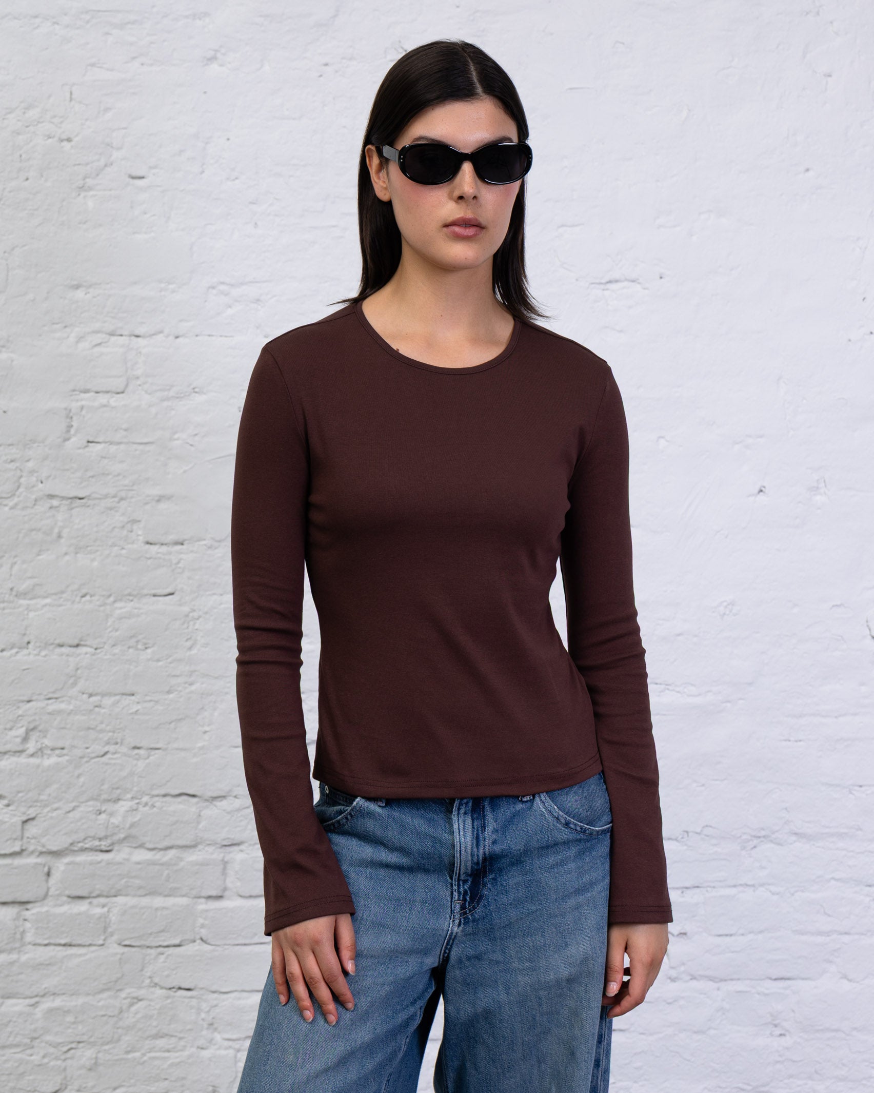 Langarmshirt mit Trompetenärmeln