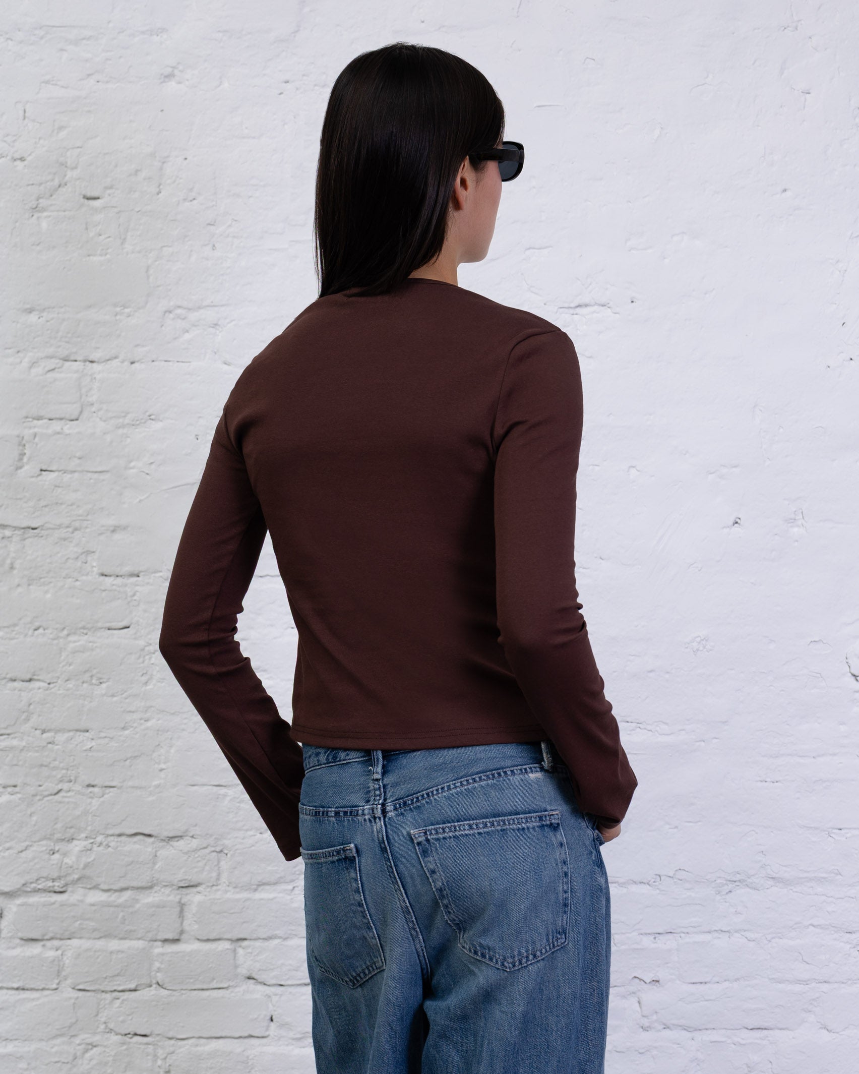 Langarmshirt mit Trompetenärmeln