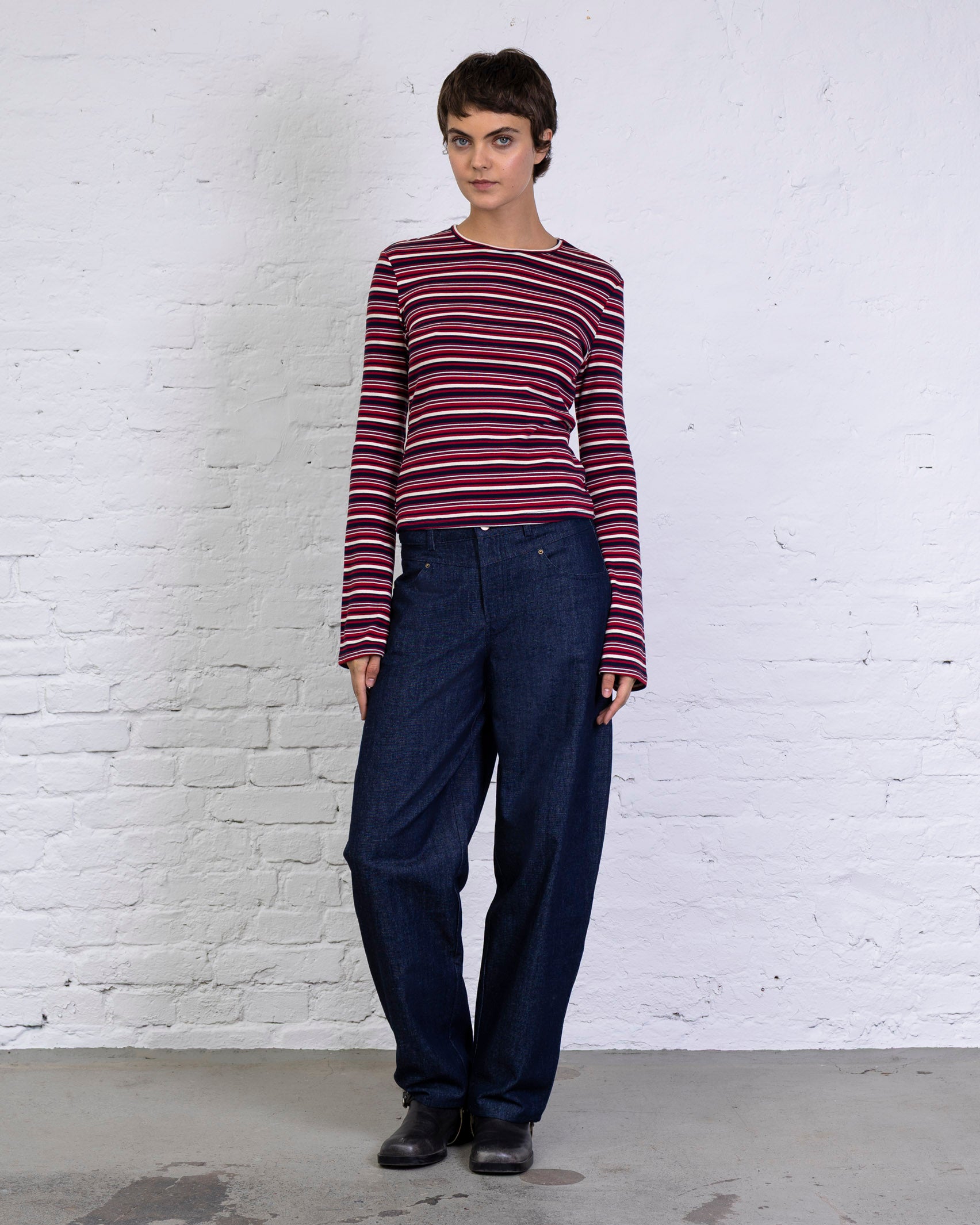 Longshirt mit Streifenmix