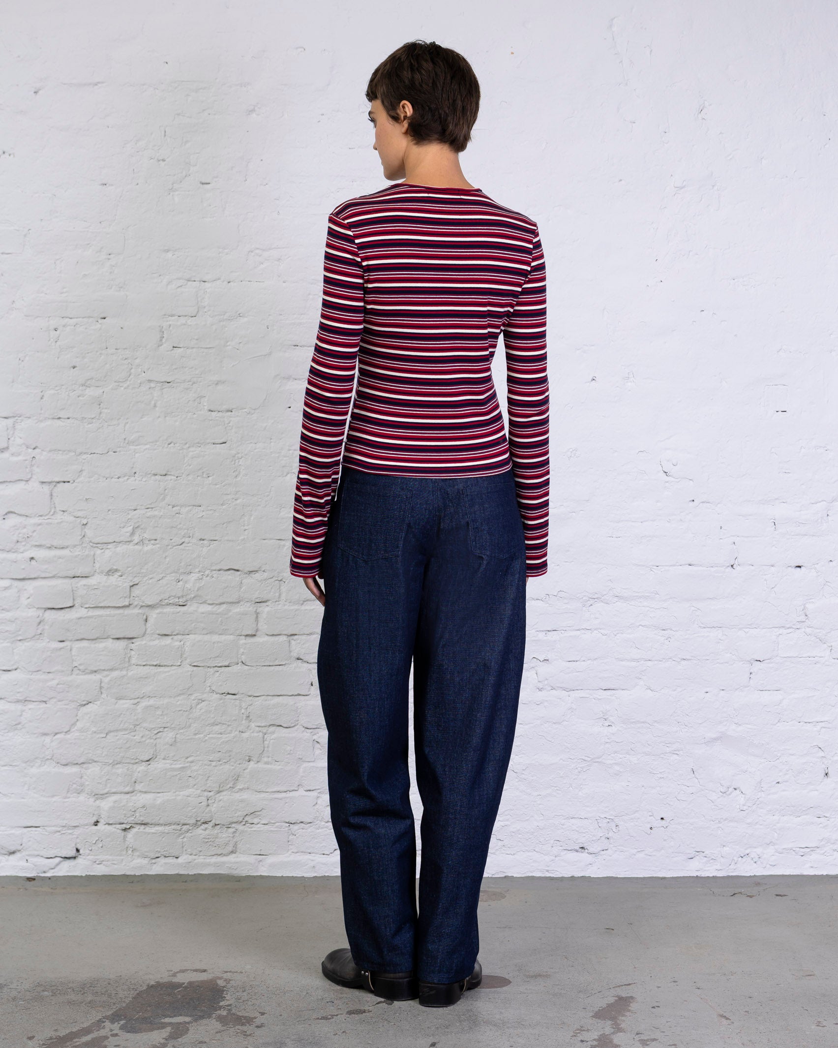 Longshirt mit Streifenmix