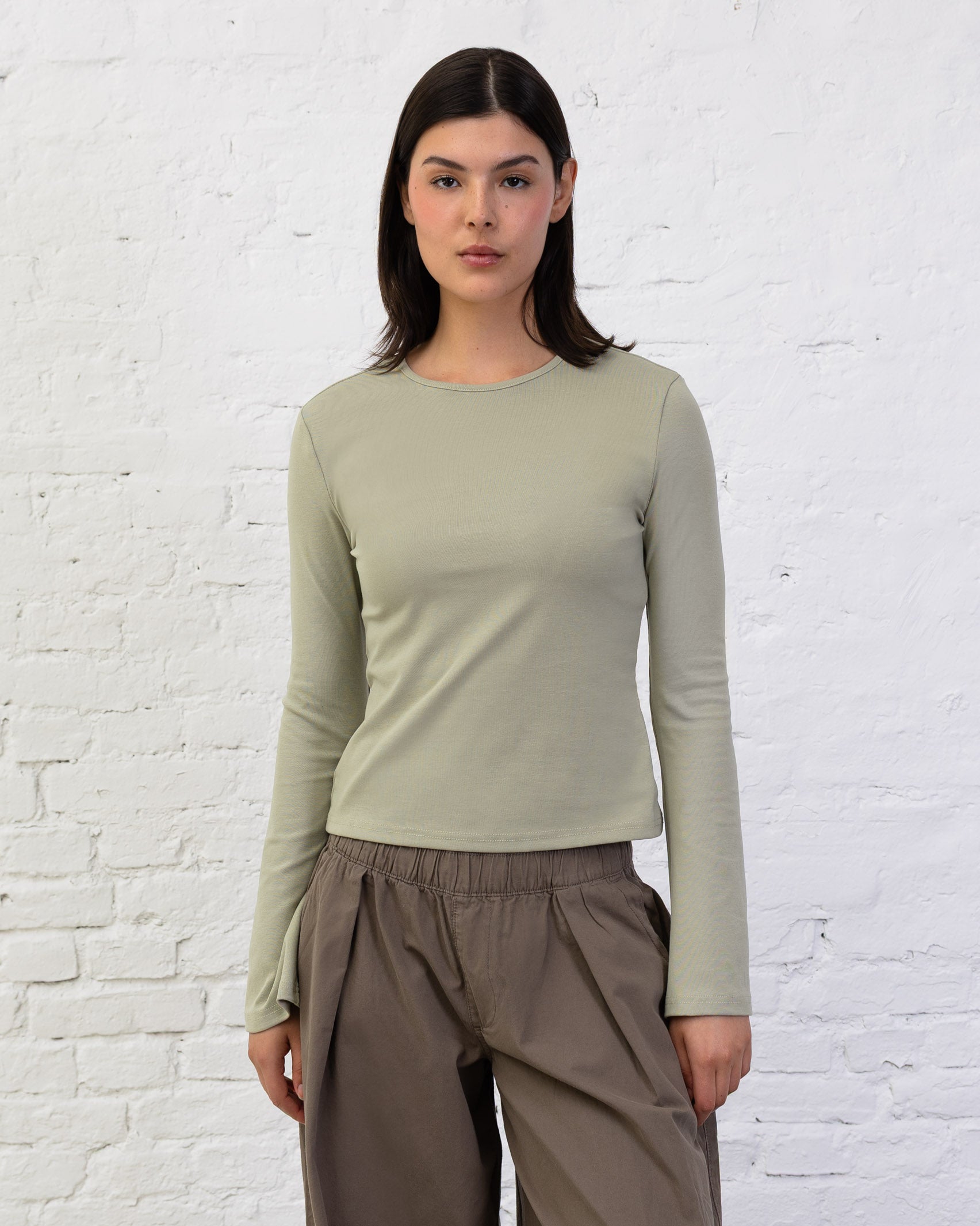 Langarmshirt mit Trompetenärmeln